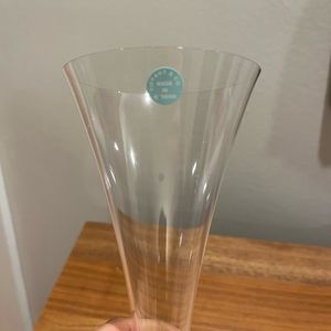 Set of 2 Tiffany & Co Trumpet Champagne Flutes 9" Crystal Hollow Stemware